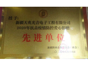 2020年抗擊新冠疫情愛心捐贈(zèng)先進(jìn)單位